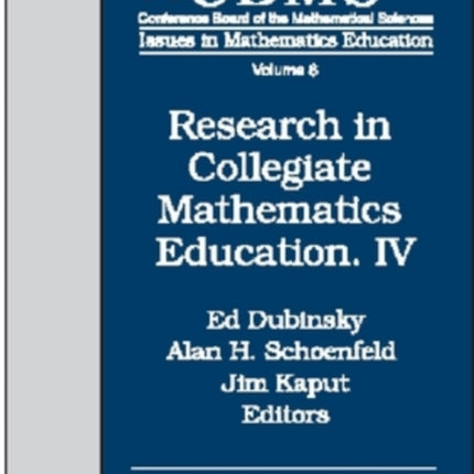 Research in Collegiate Mathematics Education IV