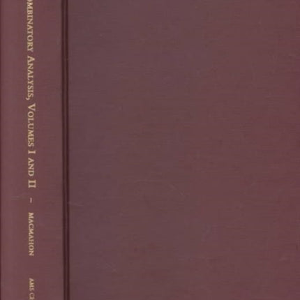 Combinatory Analysis Volume 1  2