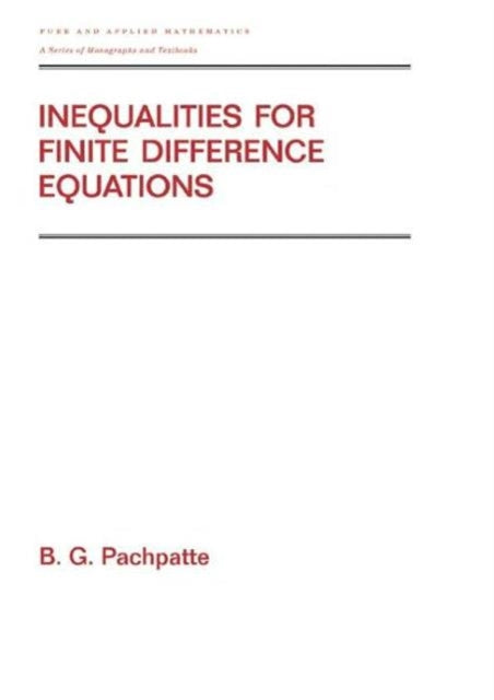 Inequalities for Finite Difference Equations