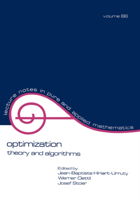 Optimization Volume 86 Theory and Algorithms
