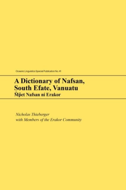 A Dictionary of Nafsan South Efate Vanuatu