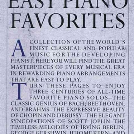 The Library Of Easy Piano Favorites