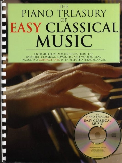 Piano Treasury of Easy Classical Music Book  CD