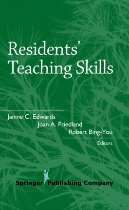 Residents Teaching Skills Springer Series on