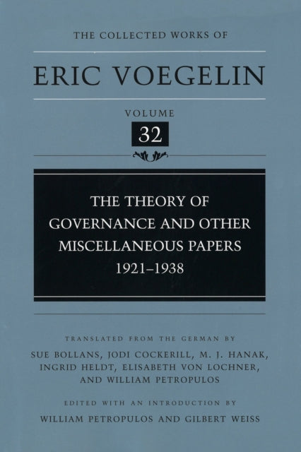 The Theory of Governance and Other Miscellaneous