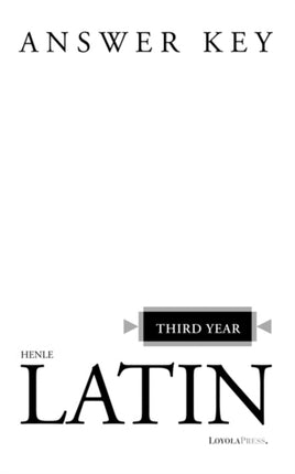Henle Latin Third Year Answer Key