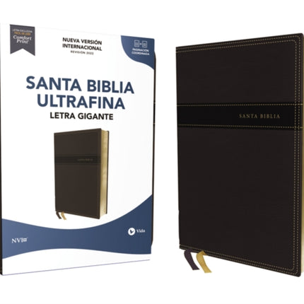 Nvi, Santa Biblia, Texto Revisado 2022, Ultrafina, Letra Gigante, Leathersoft, Negro, Palabras de Jesús En Rojo