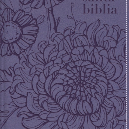Nbla Santa Biblia Edición Versificada Tamaño Bolsillo Leathersoft Morado Palabras de Jesús En Rojo Comfort Print Con Cierre