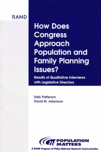 How Does Congress Approach Population and Family Planning Issues?