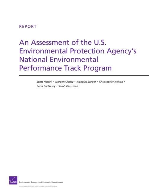 An Assessment of the U.S. Environmental Protection Agency's National Environmental Performance Track Program