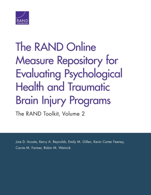 The Rand Online Measure Repository for Evaluating Psychological Health and Traumatic Brain Injury Programs: The Rand Toolkit