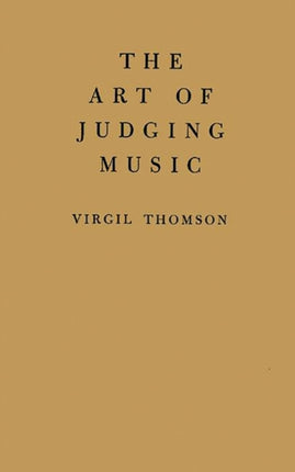 The Art of Judging Music