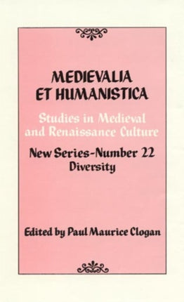 Medievalia et Humanistica Diversity No 22 Studies