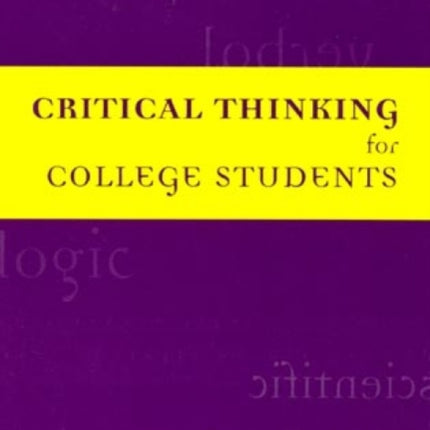 Critical Thinking for College Students