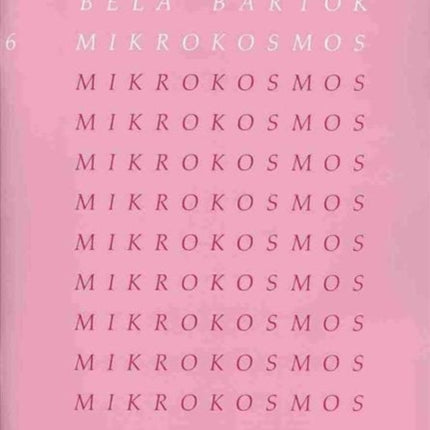 Mikrokosmos Urtext 6 Pf