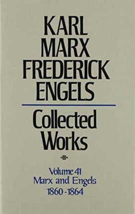 Collected Works: v. 41: 1860-64