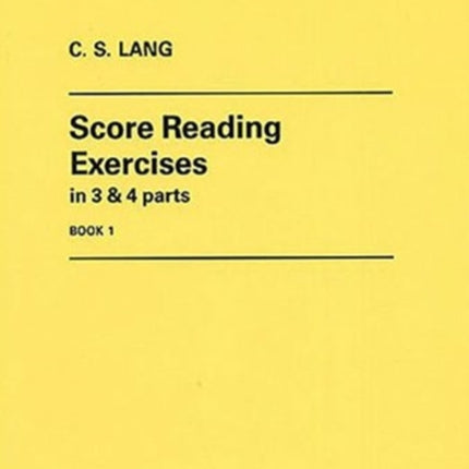 Score Reading Exercises in 3  4 Parts Book 1