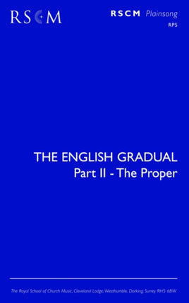 The English Gradual Part 2  The Proper