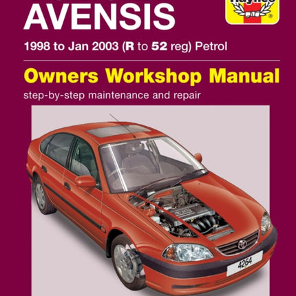 Toyota Avensis Petrol (98 - Jan 03) Haynes Repair Manual