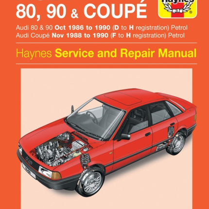 Audi 80, 90 & Coupe Petrol (Oct 86 - 90) Haynes Repair Manual