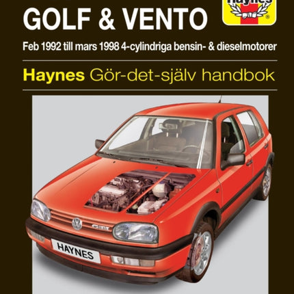 VW Golf III and Vento (1992 - 1998) Haynes Repair Manual (svenske utgava)