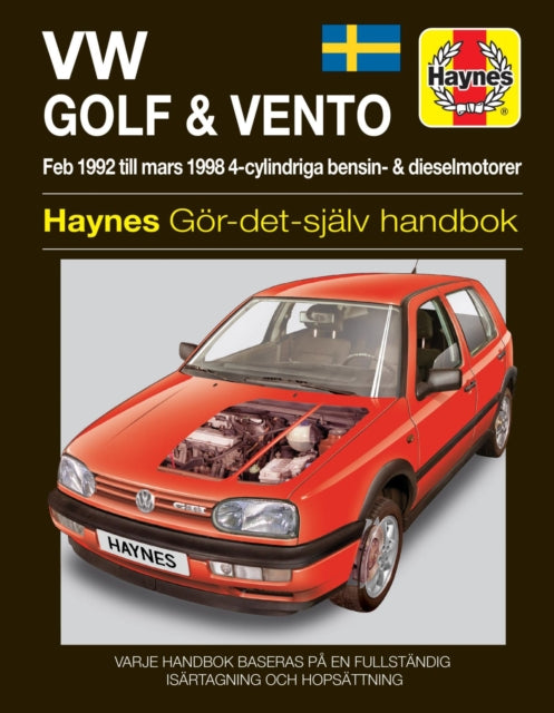 VW Golf III and Vento (1992 - 1998) Haynes Repair Manual (svenske utgava)