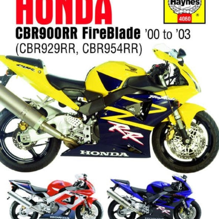 Honda CBR900RR FireBlade (00 - 03) Haynes Repair Manual