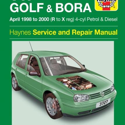 VW Golf & Bora Petrol & Diesel (April 98 - 00) Haynes Repair Manual