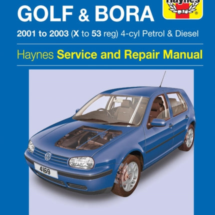 VW Golf & Bora 4-cyl Petrol & Diesel (01 - 03) Haynes Repair Manual