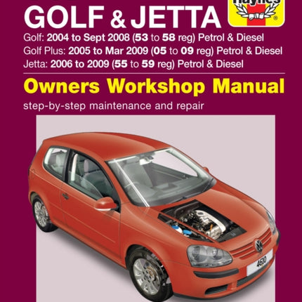 VW Golf (04 - Sept 08), Golf Plus (05 - Mar 09) & Jetta (06 - 09) Haynes Repair Manual