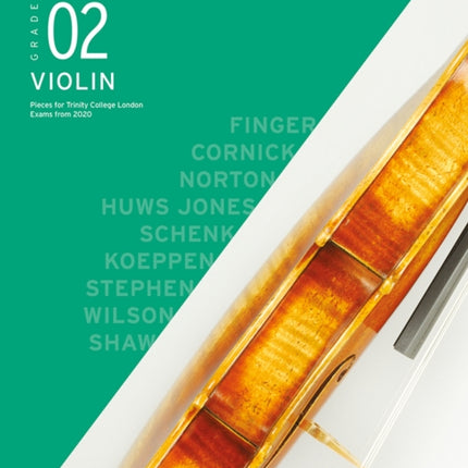 Trinity College London Violin Exam Pieces From 2020: Grade 2