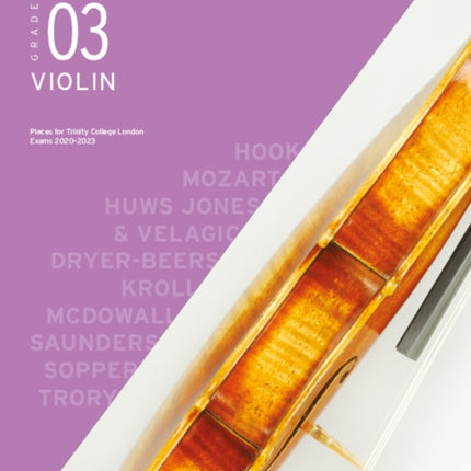 Trinity College London Violin Exam Pieces From 2020: Grade 3