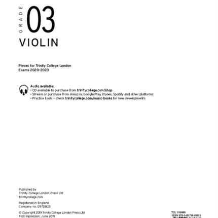 Trinity College London Violin Exam Pieces From