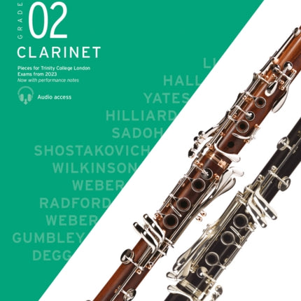 Trinity College London Clarinet Exam Pieces from 2023: Grade 2