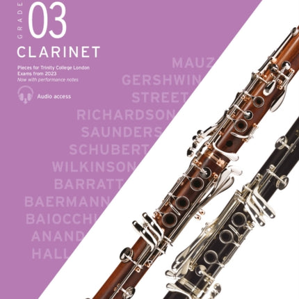 Trinity College London Clarinet Exam Pieces from 2023: Grade 3