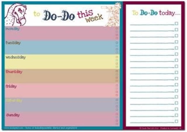 Dodo Daily to Do List Notepad (A4) Classic: 52 Sheets for Daily /Weekly to Do Lists and Notes, Perforated Between the Lists Sections So That Completed Daily Tasks Can be Torn off and Refreshed (TDLC)