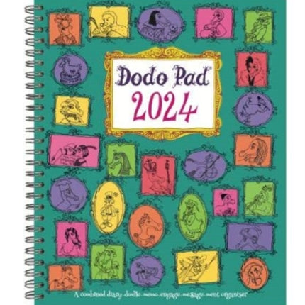 The Dodo Pad Original Desk Diary 2024 HARDCOVER- Week to View, Calendar Year Diary: A Diary-Organiser-Planner Wall Book for up to 5 people/appointments/activities. UK made, sustainable, plastic free