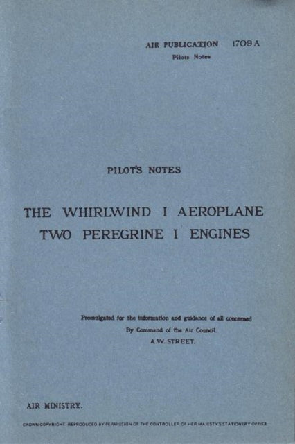 Whirlwind I Pilot's Notes: Air Ministry Pilot's Notes