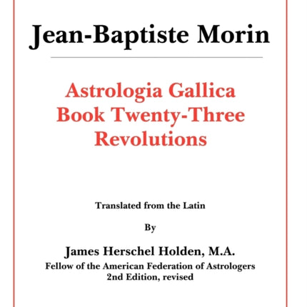 Astrologia Gallica Book 23