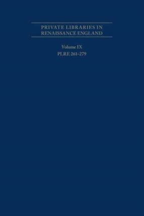 Private Libraries in Renaissance England: A Coll – PLRE 261–279