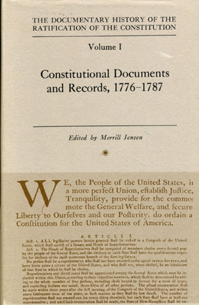 Constitional Documents  Records 17761787 Vol 1