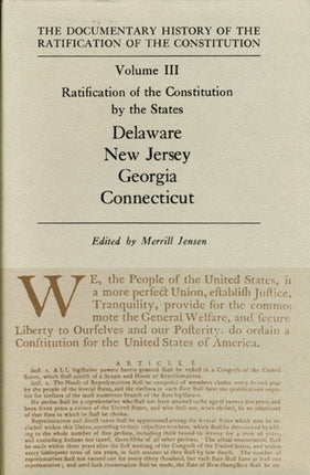 Ratification by the States Delaware Vol 111
