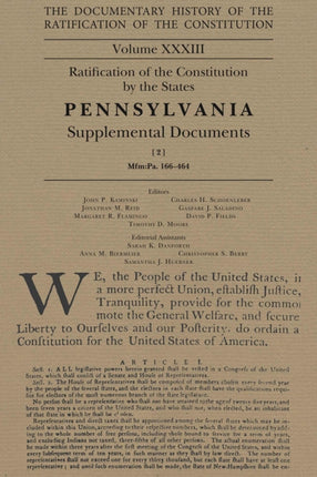 The Documentary History of the Ratification of