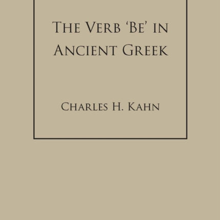 The Verb 'Be' In Ancient Greek