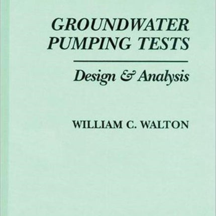 Groundwater Pumping Tests