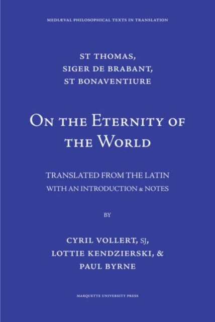 On the Eternity of the World  De Aeternitate Mundi