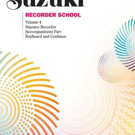 Suzuki Recorder School Soprano Recorder Vol 4 Acc