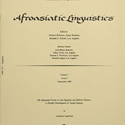 The Sequential Forms in Late Egyptian and Biblical Hebrew: A Parallel Development of Verbal Systems