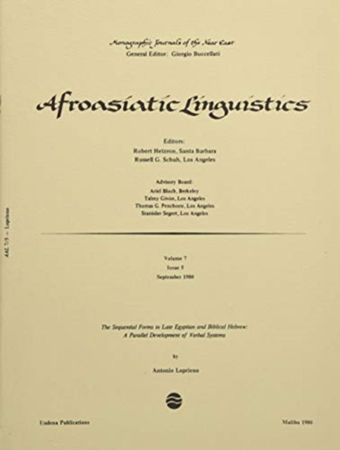 The Sequential Forms in Late Egyptian and Biblical Hebrew: A Parallel Development of Verbal Systems