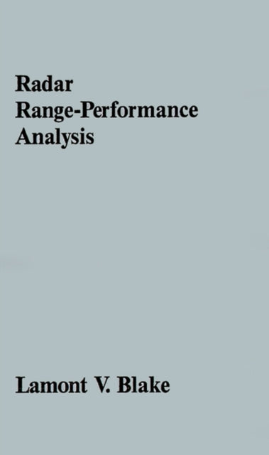 Radar RangePerformance Analysis Radar Library